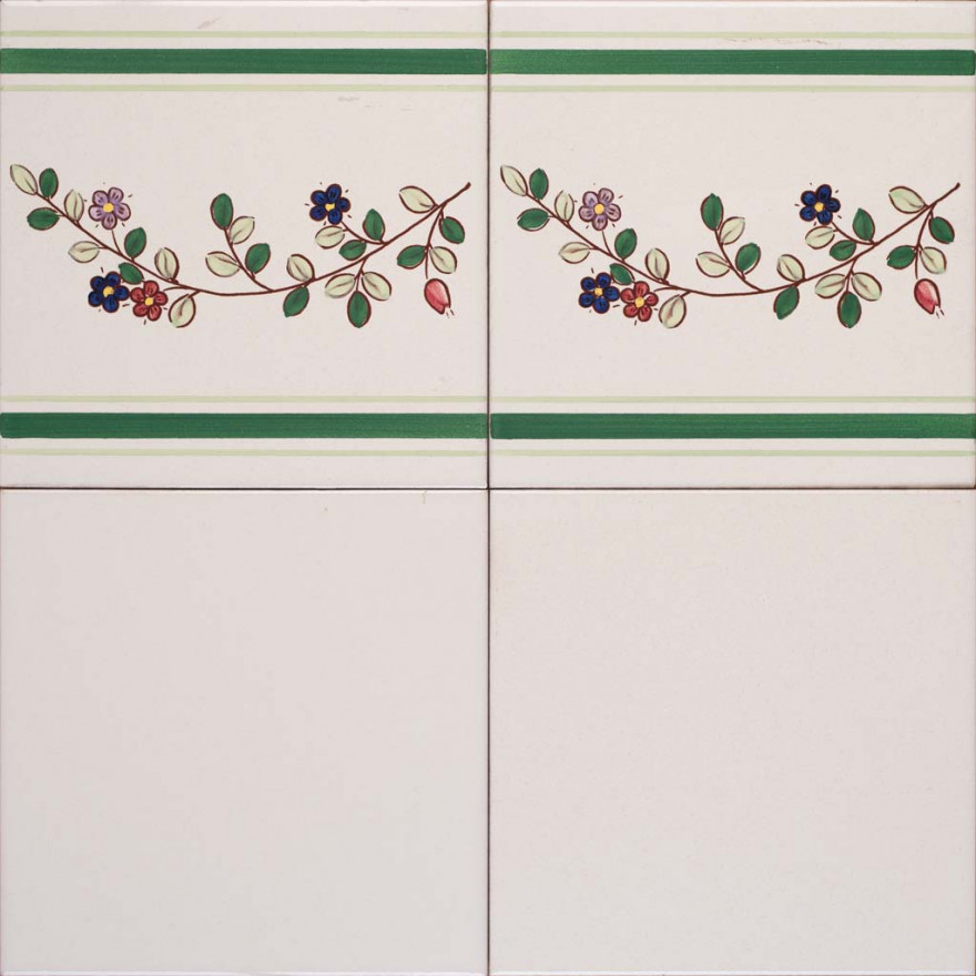Bianco antico con bordura primavera r. 631