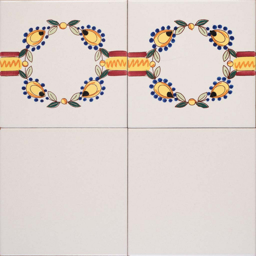 Bianco antico con bordura lauro