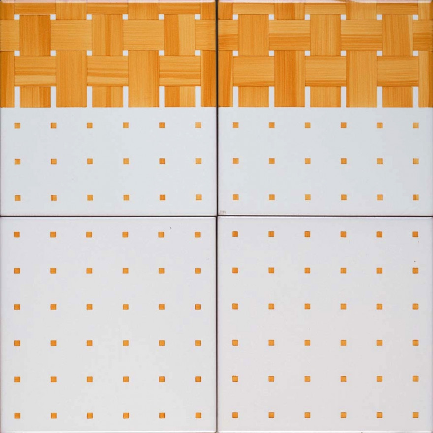 Quadretti 5 con bordura cestone