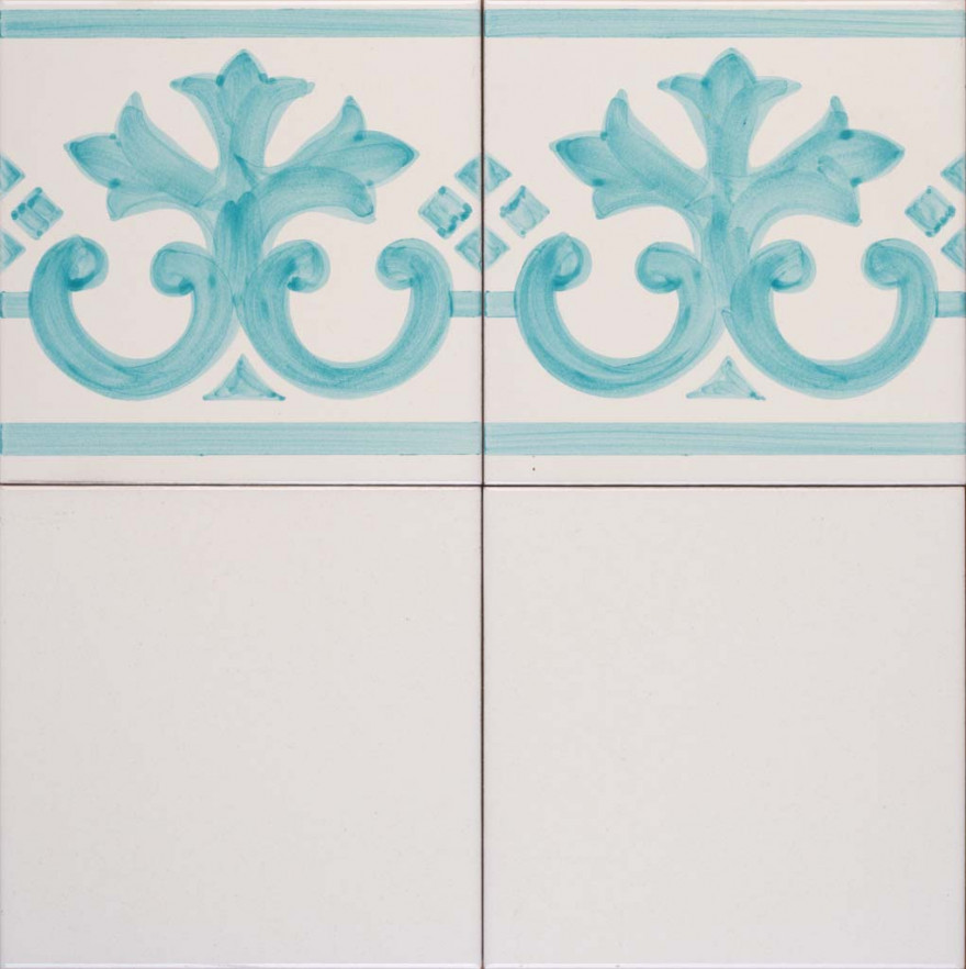 Bianco antico con bordura festone 398