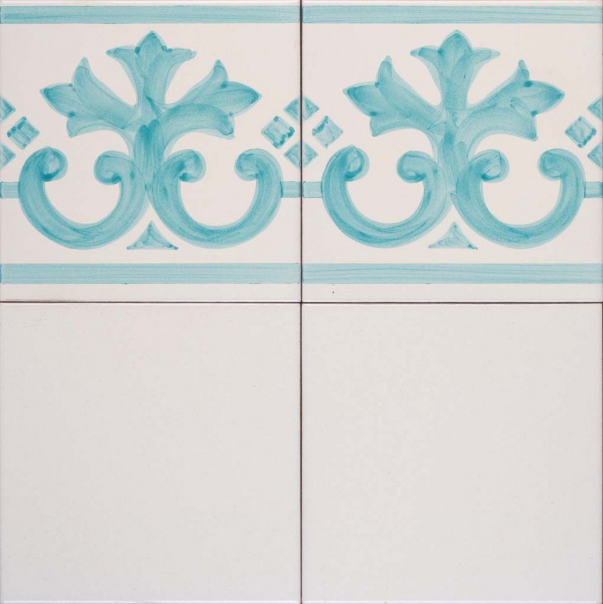 Bianco antico con bordura festone 398