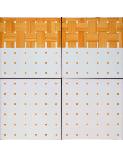 Quadretti 5 con bordura cestone